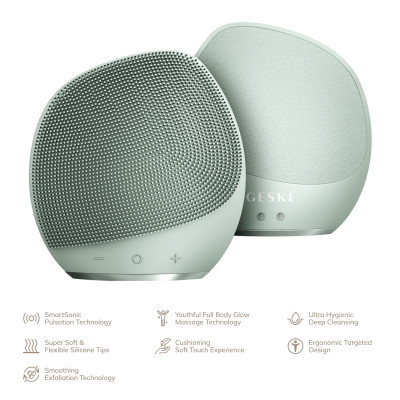 Ультразвукова щітка для тіла та інтенсивний пілінг GESKE Sonic Body Brush&Intensive Exfoliator 7 в 1 green