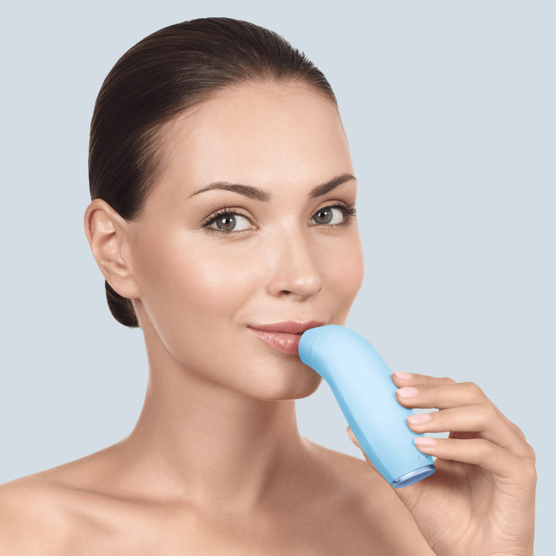 Пристрій для збільшення об'єму губ GESKE Lip Volumizer&Booster 6 в 1 aquamarine
