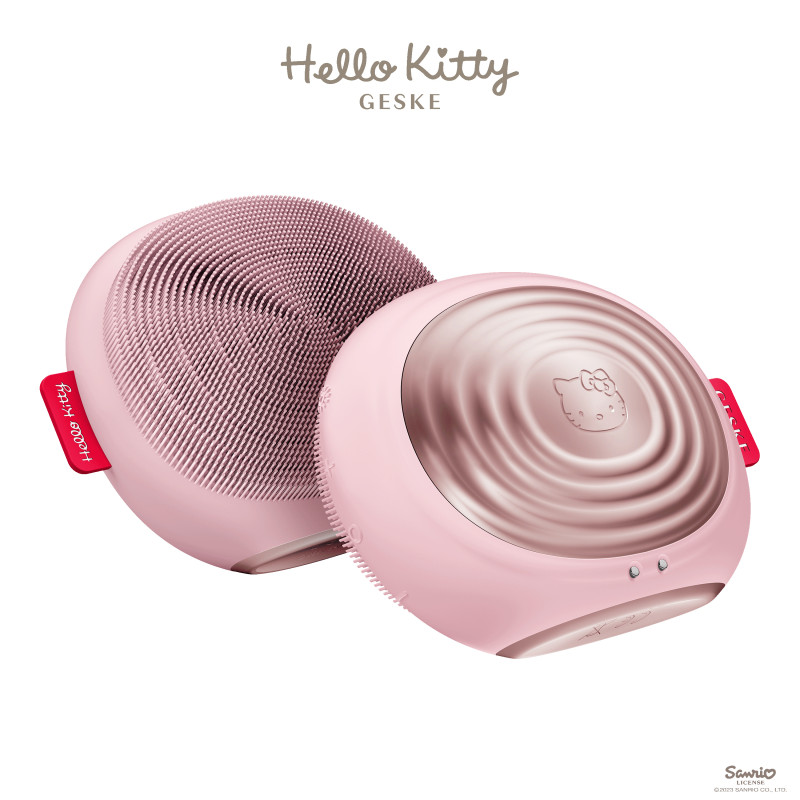 Електронна ультразвукова термощітка для обличчя GESKE Sonic Thermo Facial Brush by Hello Kitty pink