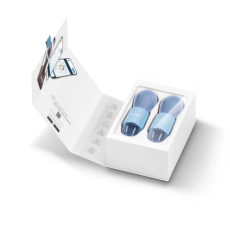 Подвійний масажер для очей GESKE Cool&Warm Duo Eye Massager 7 в 1 aquamarine