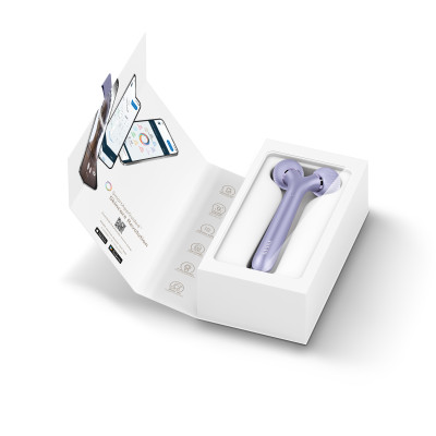 Електронний ультразвуковий ролик для обличчя GESKE Sonic Facial Roller 4 в 1 purple