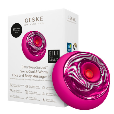 Масажер для обличчя та тіла GESKE Sonic Cool&Warm Face and Body Massager 9 в 1 magenta