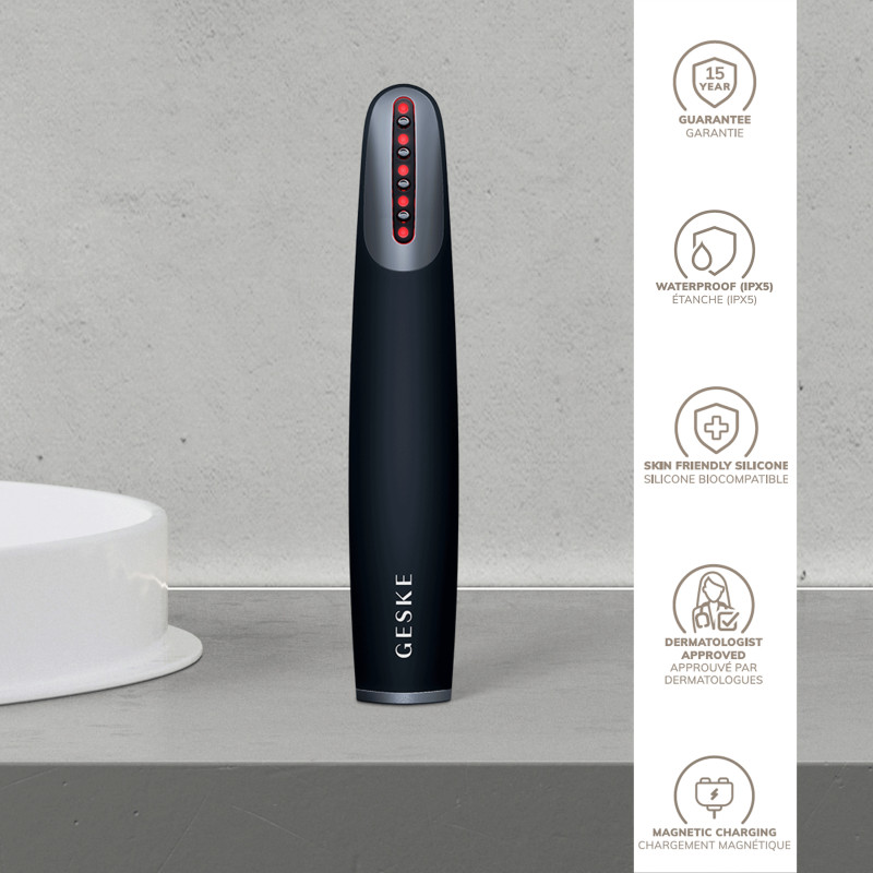 Пристрій для зміцнення і тонізації шкіри обличчя GESKE Skin Firming Wand 7 в 1 black