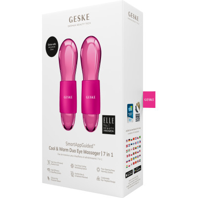 Подвійний масажер для очей GESKE Cool&Warm Duo Eye Massager 7 в 1 magenta