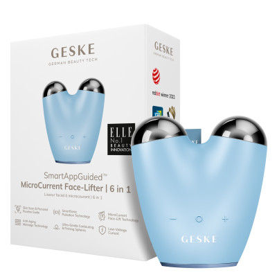 Мікрострумовий підтягувач обличчя GESKE MicroCurrent Face-Lifter aquamarine