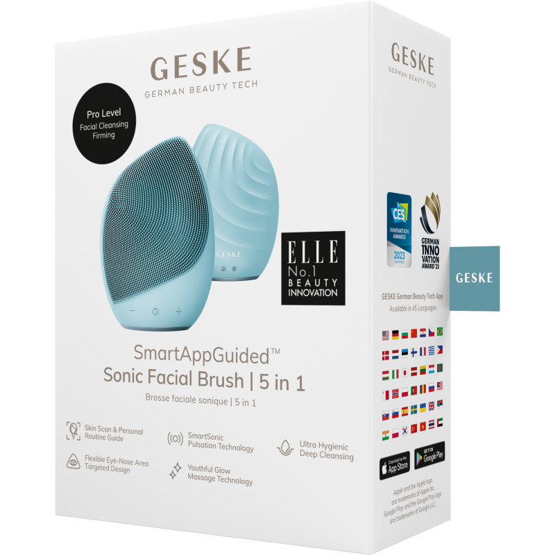 Електронна ультразвукова щітка для обличчя GESKE Sonic Facial Brush 5 в 1 turtoise