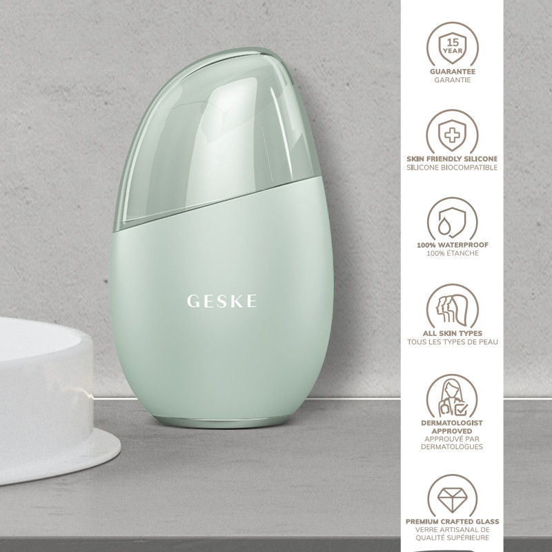 Масажер для обличчя GESKE Cool&Warm Eye and Face Massager 7 в 1 green