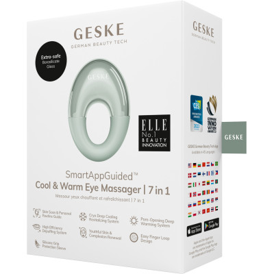 Масажер для очей GESKE Cool&Warm Eye Massager 7 в 1 green