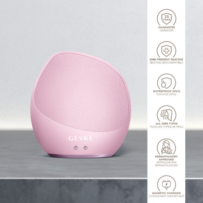 Ультразвукова щітка для тіла та інтенсивний пілінг GESKE Sonic Body Brush&Intensive Exfoliator pink