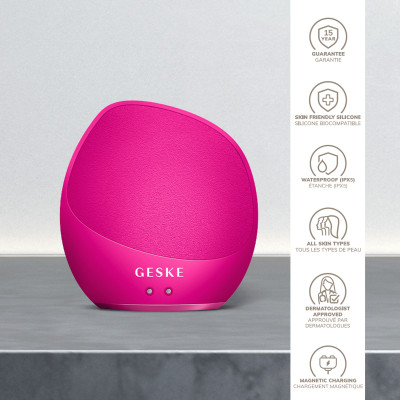 Ультразвукова щітка для тіла та інтенсивний пілінг GESKE Sonic Body Brush&Intensive Exfoliator 7 в 1 magenta
