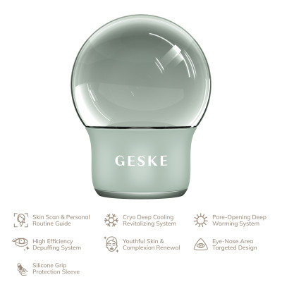 Масажер для обличчя і тіла GESKE Cool&Warm Face and Body Massager 7 в 1 green