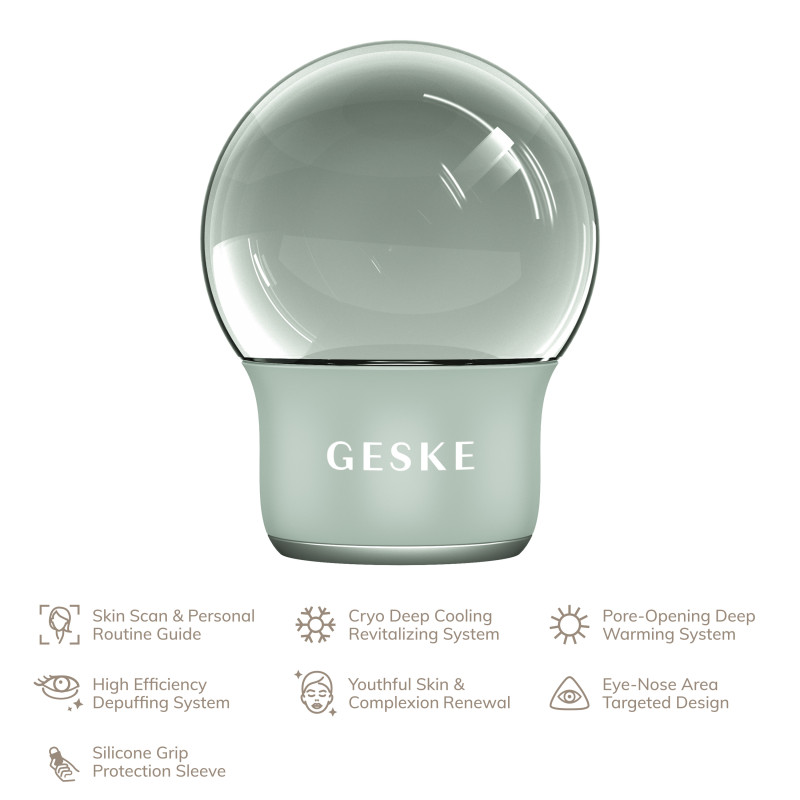 Масажер для обличчя і тіла GESKE Cool&Warm Face and Body Massager 7 в 1 green