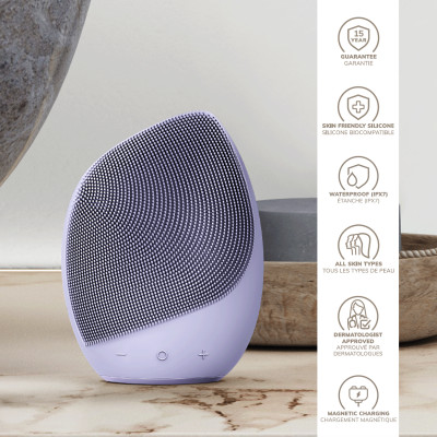 Електронна ультразвукова щітка для обличчя GESKE Sonic Facial Brush 5 в 1 purple