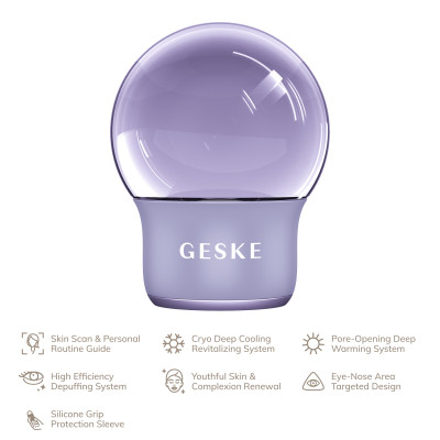 Масажер для обличчя і тіла GESKE Cool&Warm Face and Body Massager purple
