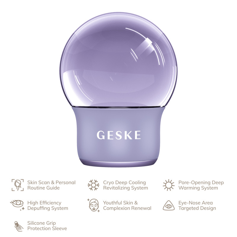 Масажер для обличчя і тіла GESKE Cool&Warm Face and Body Massager purple