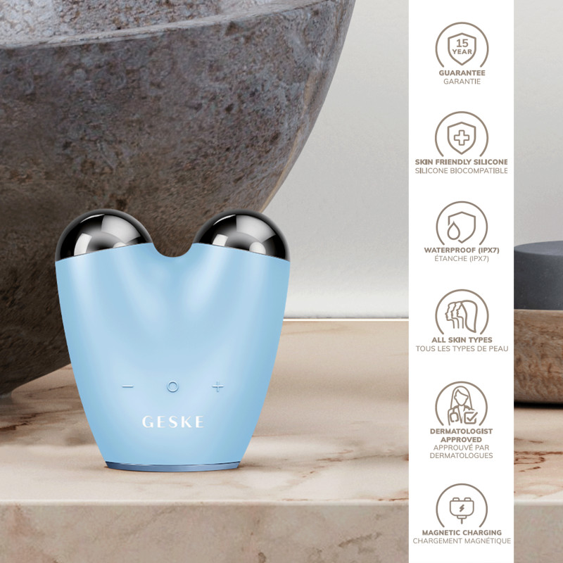 Мікрострумовий підтягувач обличчя GESKE MicroCurrent Face-Lifter aquamarine