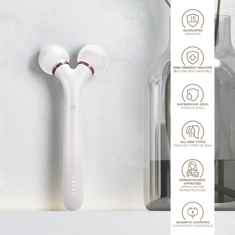 Електронний ультразвуковий ролик для обличчя GESKE Sonic Facial Roller 4 в 1 starlight