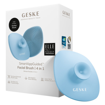 Щітка для обличчя GESKE Facial Brush з тримачем aquamarine