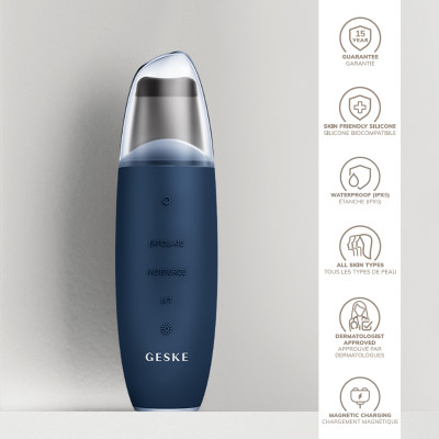 Мікрострумовий скрабер для шкіри та усунення чорних точок GESKE MicroCurrent Skin Scrubber&Blackhead Remover 9 в 1 midnight