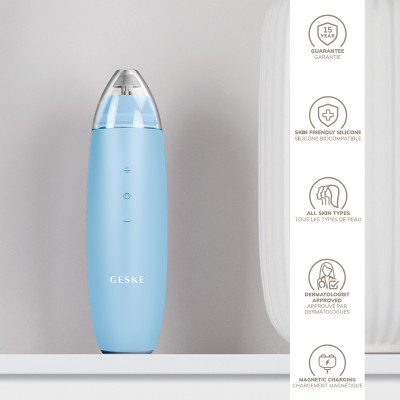 Мікродермабразійний пристрій для видалення чорних цяток GESKE MicroDermabrasion Blackhead Remover 7 в 1 aquamarine