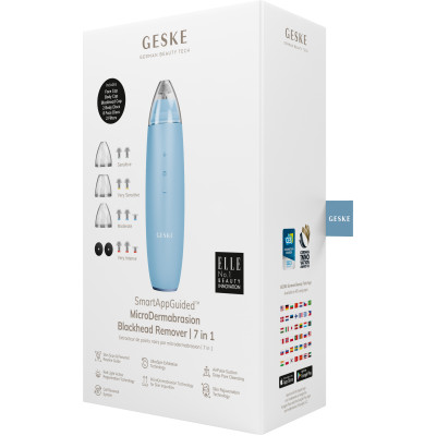 Мікродермабразійний пристрій для видалення чорних цяток GESKE MicroDermabrasion Blackhead Remover 7 в 1 aquamarine