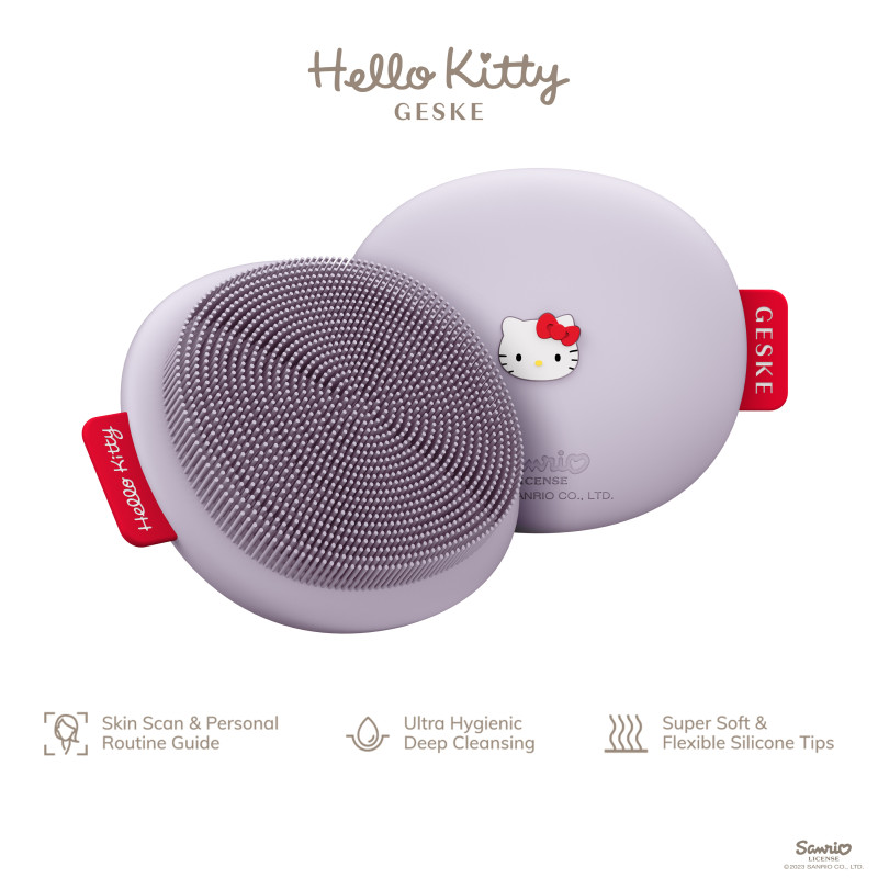 Щітка для обличчя GESKE Facial Brush 3 в 1 by Hello Kitty purple