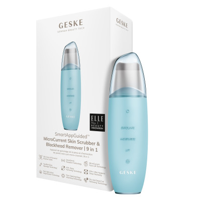 Мікрострумовий скрабер для шкіри та усунення чорних точок GESKE MicroCurrent Skin Scrubber&Blackhead Remover 9 в 1 turquoise