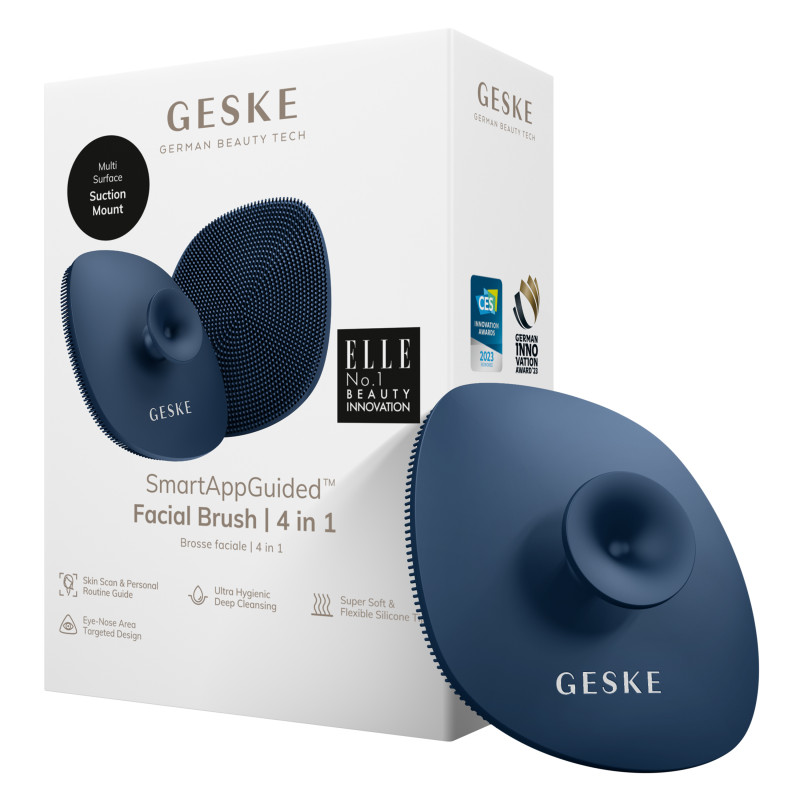 Щітка для обличчя GESKE Facial Brush 4 в 1 з тримачем midnight