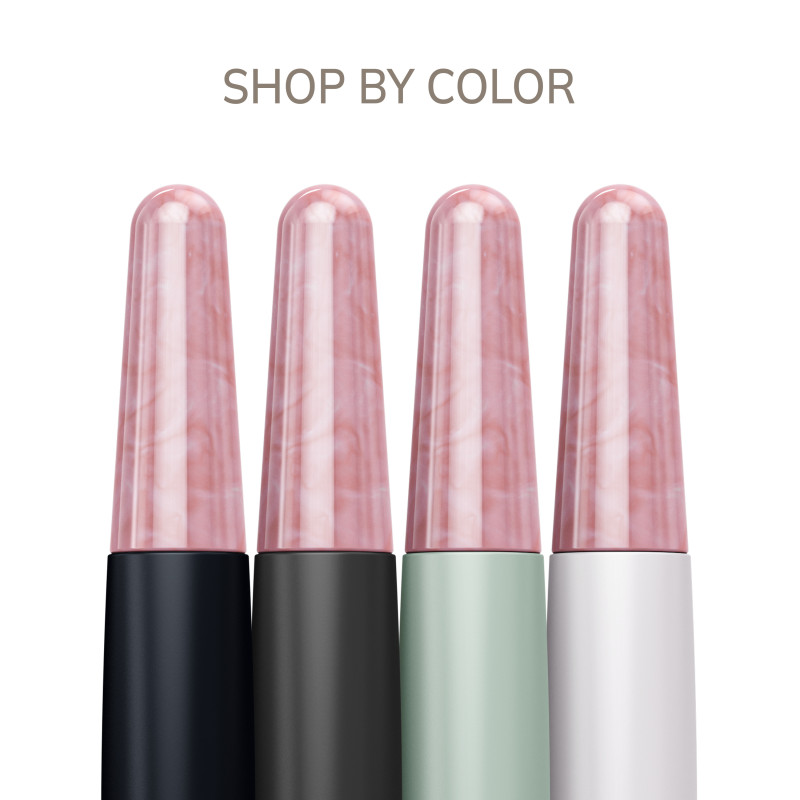 Ручка-масажер для обличчя з рожевим кварцом GESKE SmartAppGuided Double-Sided Rose Quartz Depuffing Pen 7в1 gray