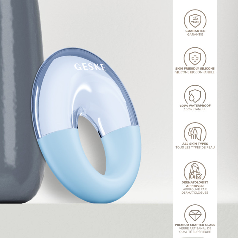 Масажер для очей GESKE Cool&Warm Eye Massager 7 в 1 aquamarine
