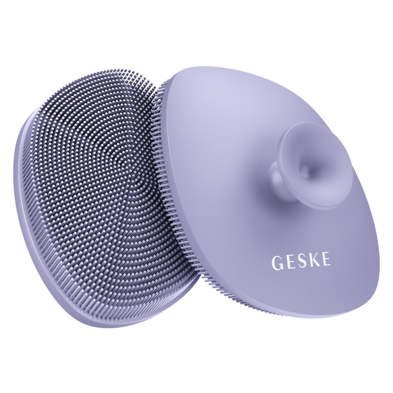 Щітка для обличчя GESKE Facial Brush 4 в 1 з тримачем purple