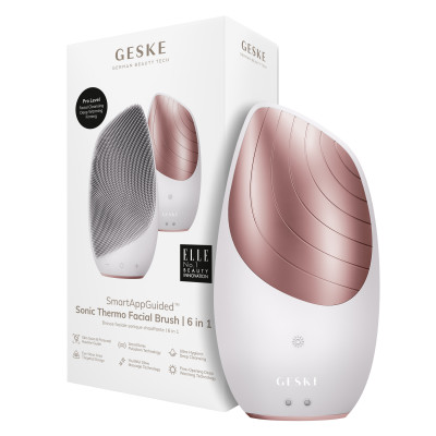 Електронна звукова термощітка для обличчя GESKE Sonic Thermo Facial Brush 6 в 1 starlight