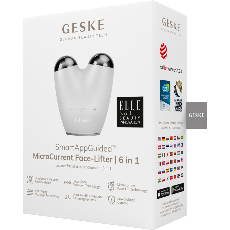 Мікрострумовий підтягувач обличчя GESKE MicroCurrent Face-Lifter white