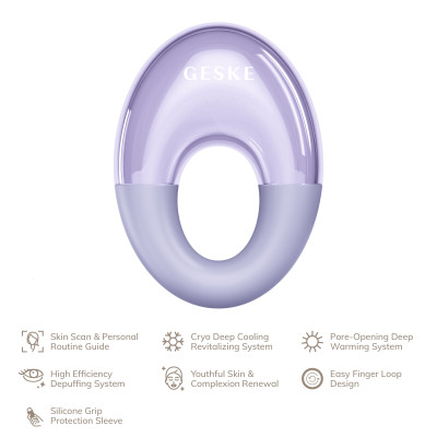 Масажер для очей GESKE Cool&Warm Eye Massager purple
