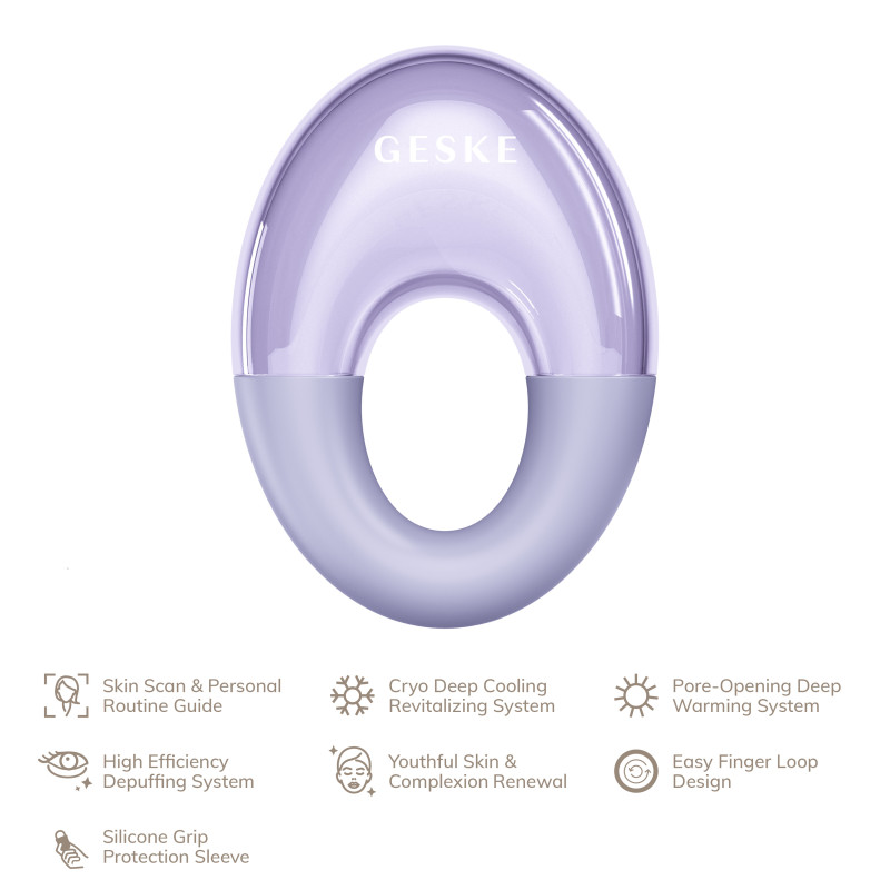 Масажер для очей GESKE Cool&Warm Eye Massager purple