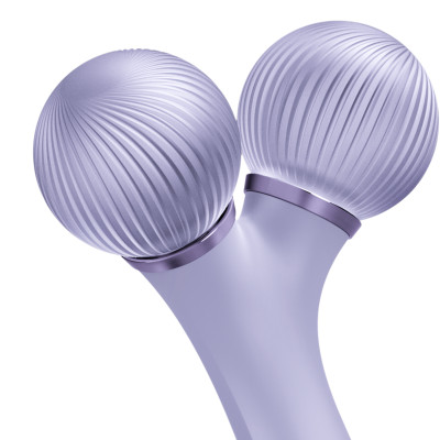 Електронний ультразвуковий ролик для обличчя GESKE Sonic Facial Roller 4 в 1 purple