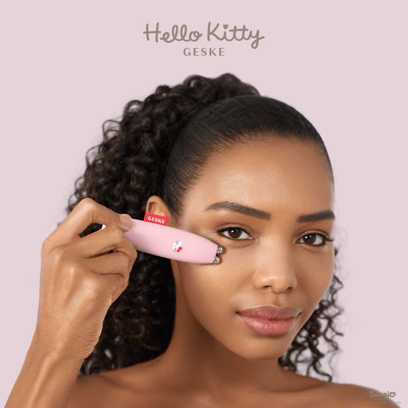 Мікрострумова ручка для підтяжки обличчя GESKE MicroCurrent Face-Lift Pen by Hello Kitty pink