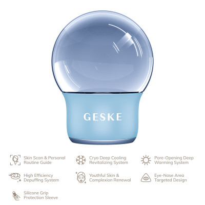 Масажер для обличчя і тіла GESKE Cool&Warm Face and Body Massager 7 в 1 aquamarine