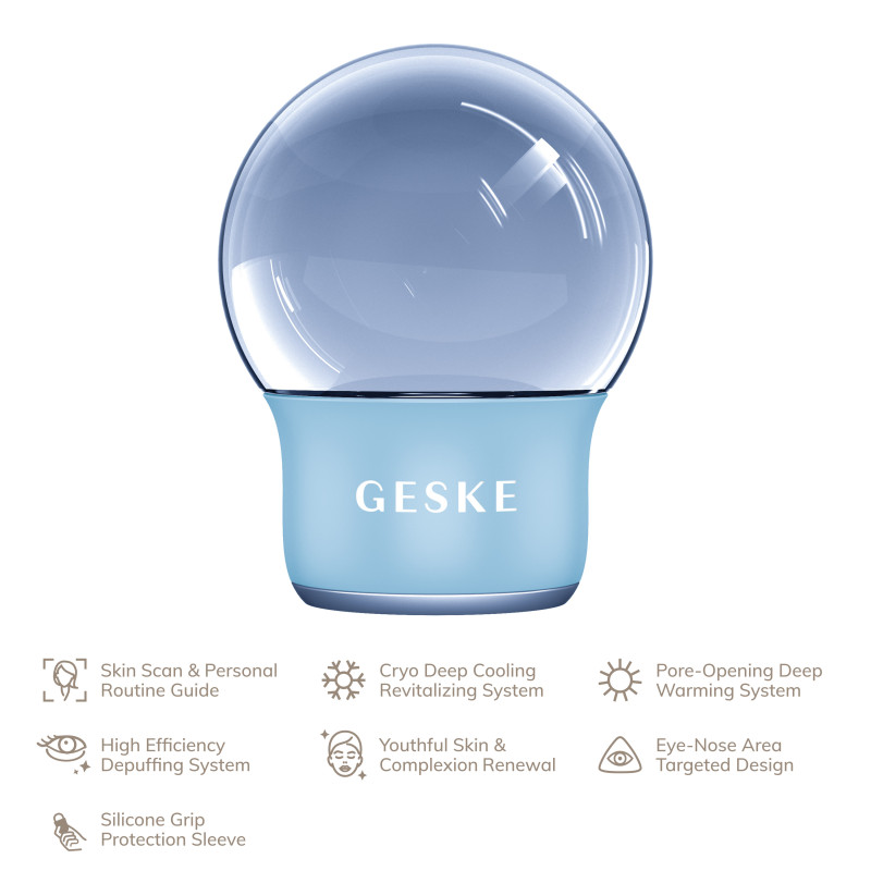Масажер для обличчя і тіла GESKE Cool&Warm Face and Body Massager 7 в 1 aquamarine