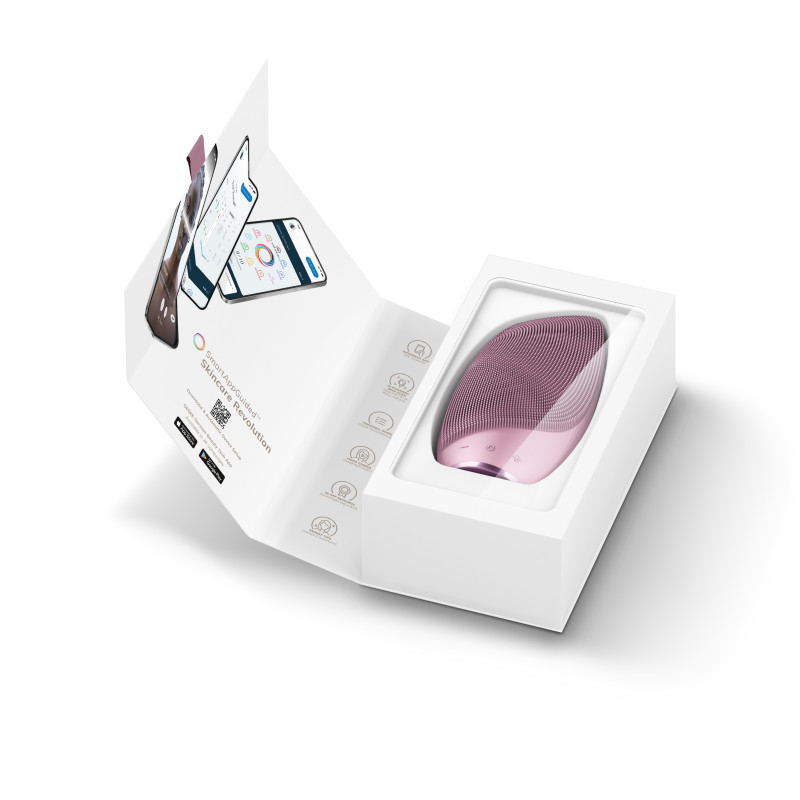 Електронна звукова термощітка для обличчя GESKE Sonic Thermo Facial Brush 6 в 1 pink