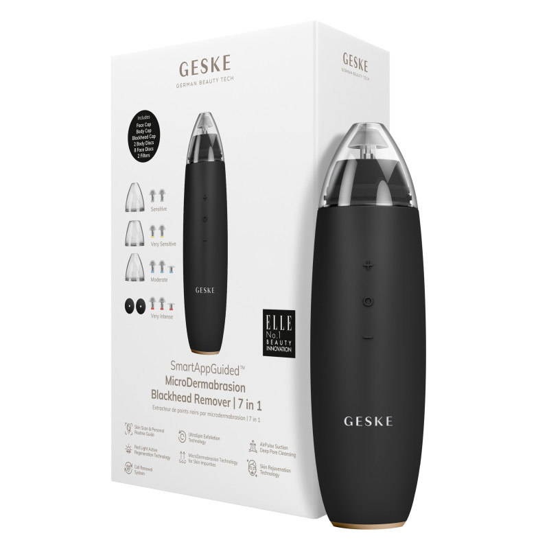 Мікродермабразійний пристрій для видалення чорних цяток GESKE MicroDermabrasion Blackhead Remover 7 в 1 gray