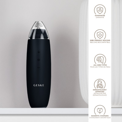 Мікродермабразійний пристрій для видалення чорних цяток GESKE MicroDermabrasion Blackhead Remover black