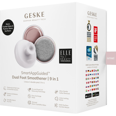 Набір для догляду за стопами з ручкою GESKE Dual Foot Smoothener 9 в 1 starlight