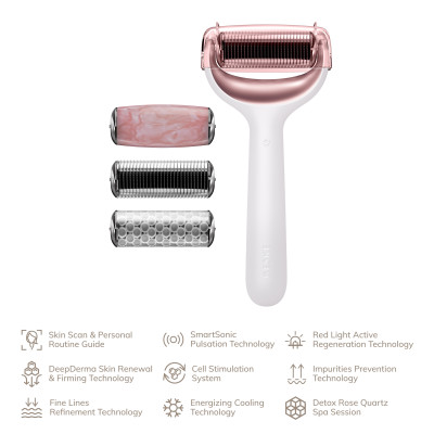 Ролер для голкової мезотерапії обличчя та тіла GESKE MicroNeedle Face&Body Roller 9 в 1 starlight