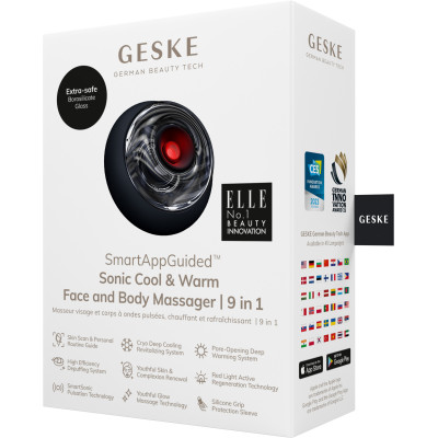 Масажер для обличчя та тіла GESKE Sonic Cool&Warm Face and Body Massager 9 в 1 black