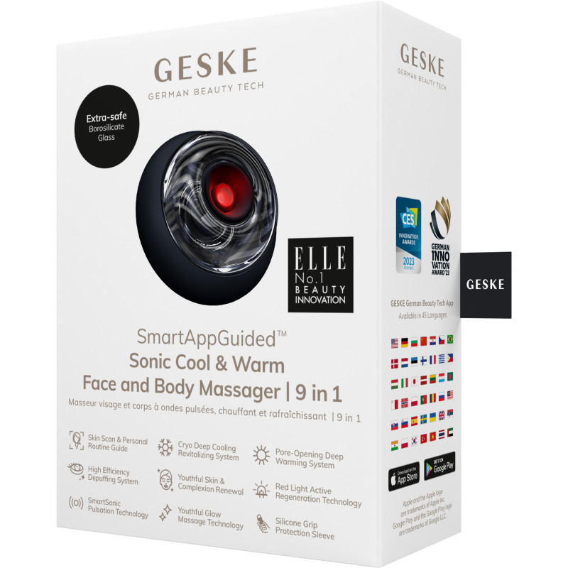 Масажер для обличчя та тіла GESKE Sonic Cool&Warm Face and Body Massager 9 в 1 black