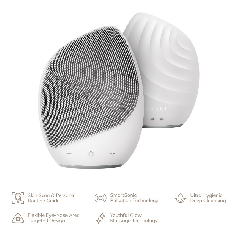Електронна ультразвукова щітка для обличчя GESKE Sonic Facial Brush 5 в 1 white