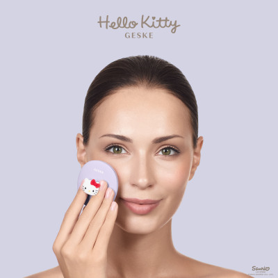 Щітка для обличчя GESKE Facial Brush 3 в 1 by Hello Kitty з тримачем purple