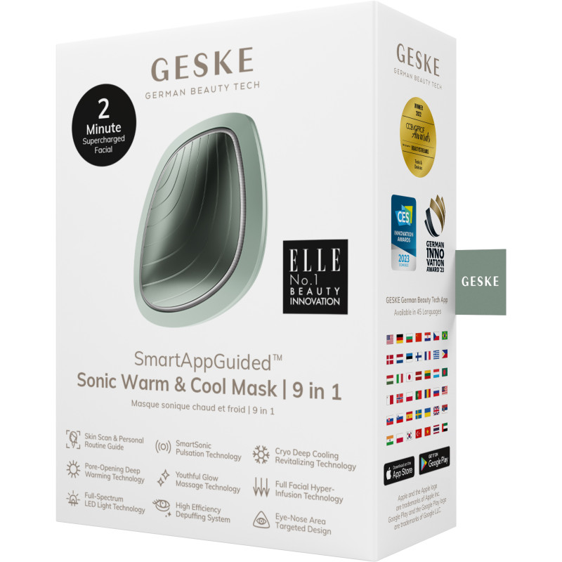 Ультразвукова маска тепло та холод GESKE Sonic Warm&Cool Mask 9 в 1 green