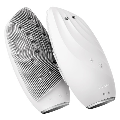 Очищувальна щітка для обличчя GESKE Sonic Thermo Facial Brush&Face-Lifter 8 в 1 white